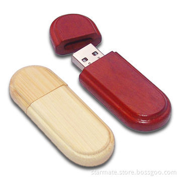 Wooden Bamboo USB Flash Drives, Full-capacity, High-Speed, USB2.0 Interface, OEM Orders Welcomed